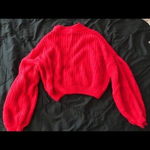 Soft red festive sweater